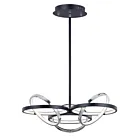 ET2 Lighting E24787-BKPC Gyro II 6-Lumières 438W Noir/Chrome poli Suspendu