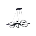 ET2 Lighting E24788-BKPC Gyro II 6-Lumières 438W Noir/Chrome poli Suspendu