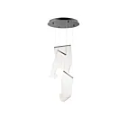 ET2 Lighting E24874-133BGM Rinkle 3-Lumières 9W Gunmetal brossé Suspendu