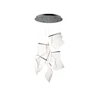 ET2 Lighting E24875-133BGM Rinkle 6-Lumières 150W Gunmetal brossé Suspendu