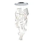 ET2 Lighting E24877-133PC Rinkle 14-Lumières 490W Chrome poli Suspendu