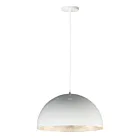 ET2 Lighting E24904-GWAL Hemisphere 1-Lumière 20W Blanc brillant/Aluminium Suspendu