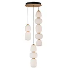 ET2 Lighting E25069-92BKGLD Soji 3-Lumières 165W Noir/Or Suspendu
