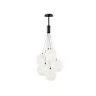 ET2 Lighting E25087-54BK Burst 9-Lumières 16.2W Nickel satiné Suspendu