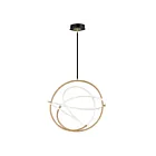 ET2 Lighting E25096-01BKGLD Mobius 1-Lumière 40.3W Noir/Or Suspendu