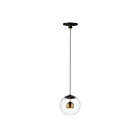 ET2 Lighting E25153-BKNAB Nucleus 1-Lumière 10W Noir/Laiton vieilli naturel Suspendu