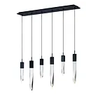ET2 Lighting E31245-20BK Quartz 6-Lumières 36W Noir Suspendu