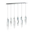 ET2 Lighting E31245-20PC Quartz 6-Lumières 36W Chrome poli Suspendu