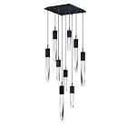 ET2 Lighting E31246-20BK Quartz 9-Lumières 54W Noir Suspendu
