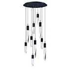 ET2 Lighting E31247-20BK Quartz 10-Lumières 60W Noir Suspendu
