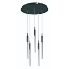 ET2 Lighting E32775-91BC Scepter 5-Lumières 37.5W Chrome noir Suspendu