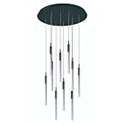 ET2 Lighting E32778-91BC Scepter 10-Lumières 75W Chrome noir Suspendu