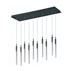 ET2 Lighting E32779-91BC Scepter 10-Lumières 75W Chrome noir Suspendu