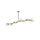 ET2 Lighting E32797-93NAB Blossom 10-Lumières 40W Laiton naturel vieilli Suspendu