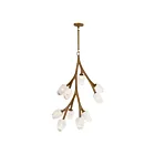 ET2 Lighting E32798-93NAB Blossom 10-Lumières 40W Laiton naturel vieilli Suspendu