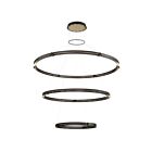 Lustre 3 étages ronde Eurofase Lighting Admiral 37056-018  210W Noir mat