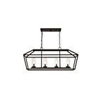 Lustre de l'île Eurofase Lighting Bastille 42740-018 4-Lumières 240W Noir Satiné