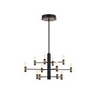 Lustre Eurofase Albany 46353-016 54W 12-Lumières Noir Et Laiton