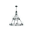 Chandelier 2-Tier à chaîne Eurofase NERITO 38221-019 12-lumières 720W noir mat