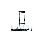 Chandelier en chaîne pour îlot Eurofase NERITO 38222-016 8-lumières 480W noir mat