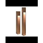 Borne d'éclairage de sentier LED carré en aluminium Focus Industries PL-23-34LEDPBLT 4W texture noire