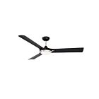 Ventilateur de plafond 60" Kendal Lighting Ori AC30760-BLK-SN 3-Lames Noir et nickel satiné