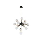 Suspendu Kendal Lighting Ambience PF100-13L-BLK-BRS 13-lumières 40W Noir