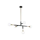 Suspendu Kendal Lighting Ambience PF100-5L-BLK-BRS 5-lumières 40W Noir
