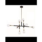 Suspendu Kendal Lighting Ambience PF100-8L-BLK-BRS 8-lumières 40W Noir