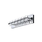 Kendal Lighting VF8300-6L-CH-BLK Chrome et noir 6-Lights 20W Luminaire de vanité