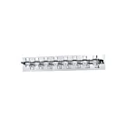 Kendal Lighting VF8300-8L-CH-BLK Chrome et noir 8-Lights 30W Luminaire de vanité