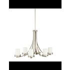 Lustre à 1 étage Kichler Hendrik 1673NI 6-lumières 100W nickel brossé