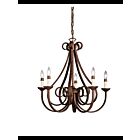 Lustre à 2 étages Kichler Dover 2021TZ 5-lumières 60W bronze tannery