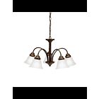 Lustre à 1 étage Kichler Wynberg 2093OZ 5-lumières 100W vieux bronze