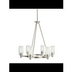 Lustre à 1 étage Kichler Circolo 2344NI 6-lumières 60W nickel brossé