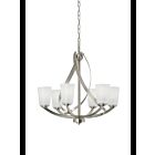 Lustre à 1 étage Kichler Layla 34693 6-lumières 60W nickel brossé