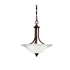 Suspendu transformable Kichler Dover 3502TZ 3-lumières 100W bronze tannery
