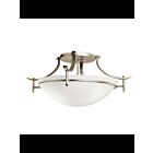 Plafonnier semi-encastré Kichler Olympia 3606AP 3-lumières 100W étain antique