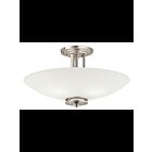 Plafonnier semi-encastré Kichler Hendrik 3677NI 4-lumières 100W nickel brossé