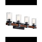 Luminaire de vanité Kichler Barrington 37423 4-lumières 60W noir vieilli