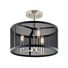 Plafonnier semi-encastré Kichler Edmund 38220 3-lumières 60W satin noir