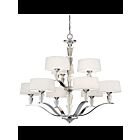 Lustre à 2 étages Kichler Crystal Persuasion 42031CH 9-lumières 60W chrome