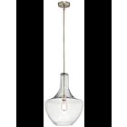 Suspendu Kichler Everly 42046NICS 1-lumière 100W nickel brossé