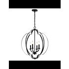 Suspendu de foyer Kichler Voleta 42138BK 4-lumières 60W noir