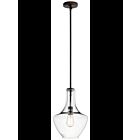 Suspendu Kichler Everly 42141OZCLR 1-lumière 100W vieux bronze