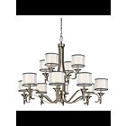 Lustre à 2 étages Kichler Lacey 42383AP 12-lumières 60W étain antique