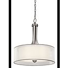 Suspendu à tambour Kichler Lacey 42385AP 4-lumières 100W étain antique