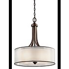 Suspendu à tambour Kichler Lacey 42385MIZ 4-lumières 100W poussière de bronze