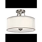 Plafonnier semi-encastré Kichler Lacey 42386AP 3-lumières 100W étain antique