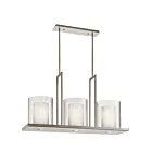 Lustre linéaire Kichler Triad 42548CLP 3-lumières 100W étain classique